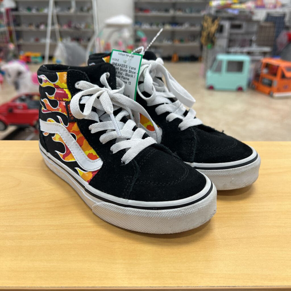 *Sk8-Hi Skate Shoe - Little Kid - Black / Pixel Flame