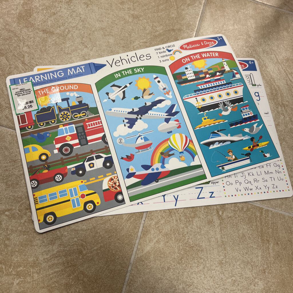 3pk learning placemat